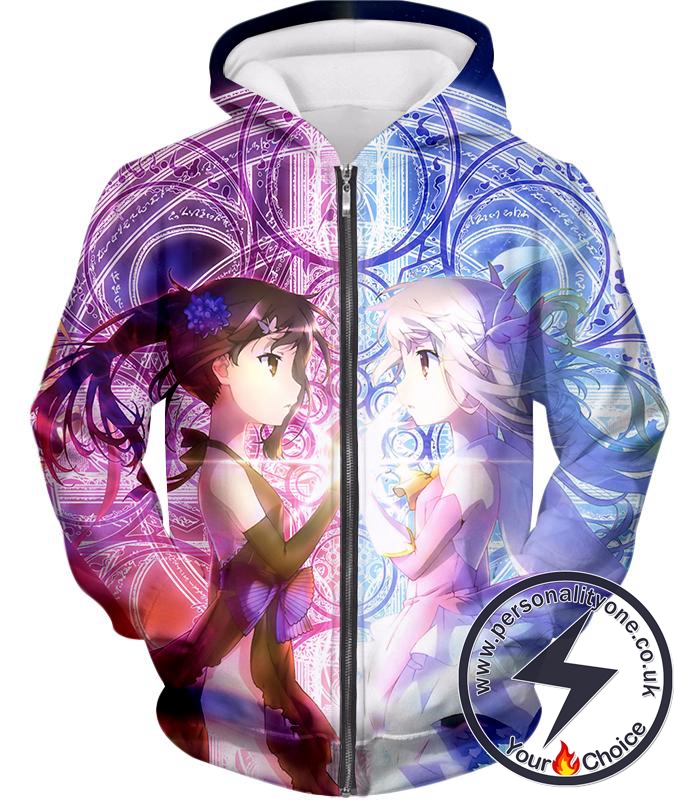 Fate Stay Night Cool Female Girls Magi Action Zip Up Hoodie